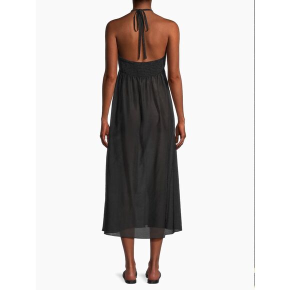 Natori Cotton Silk Voile Halter Maxi Dress Size XL $250 - Picture 5 of 12